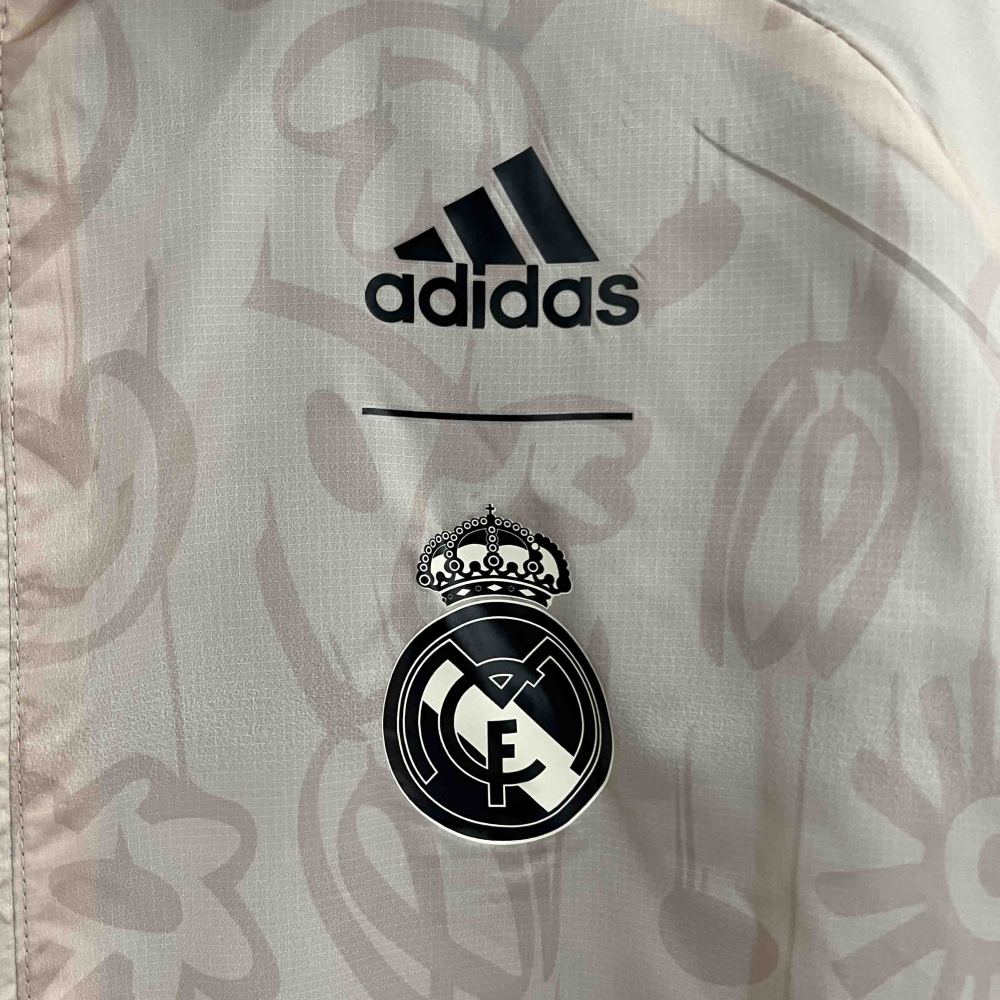Real Madrid Blue&Beige Trench Coat Reversible Windbreaker Jacket 2024