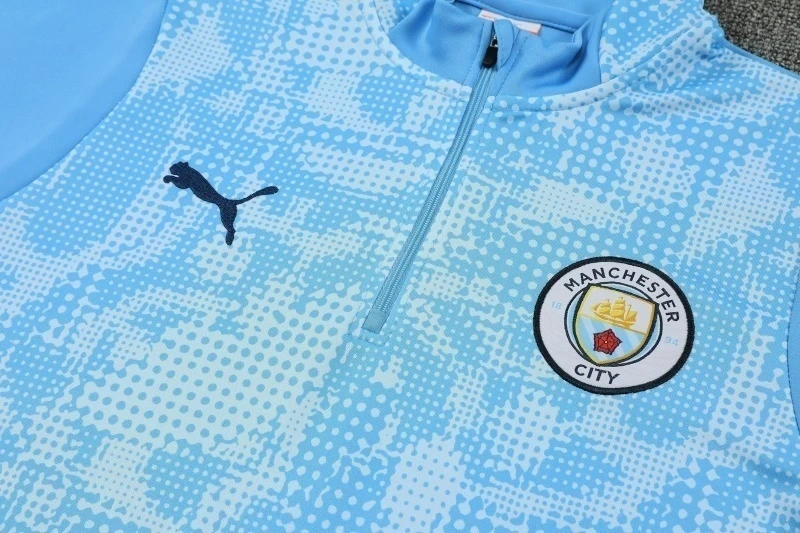 2025-26 Manchester City Training Kit (Sweatshirt+Pants) Blue