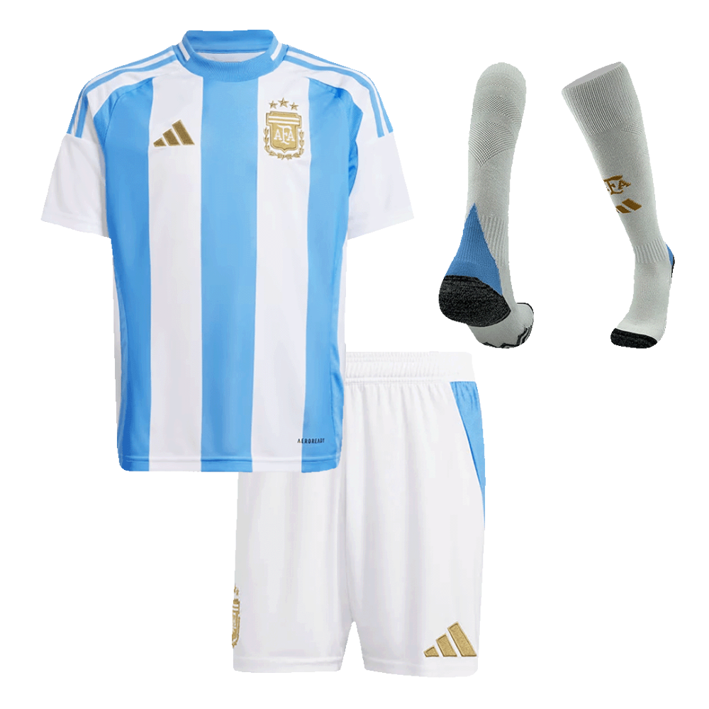 Kids Argentina Custom Home Full Soccer Kits 2024