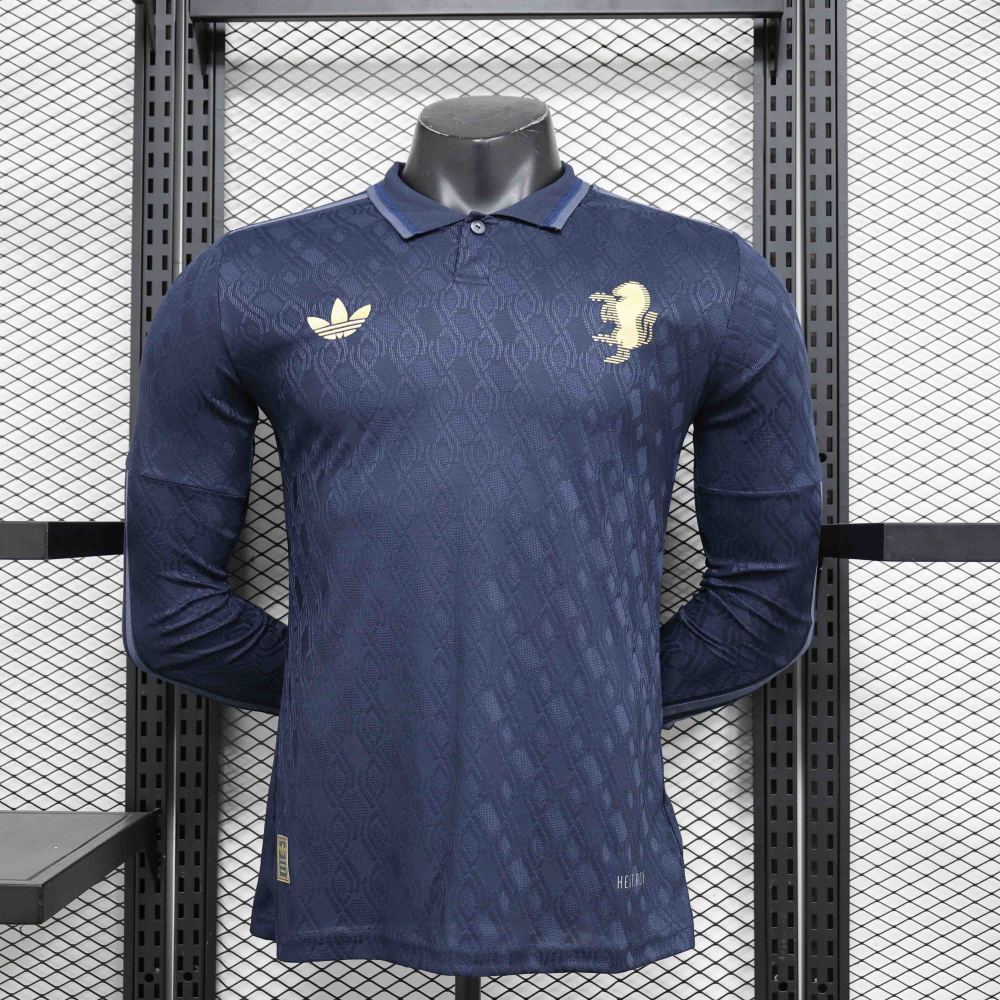 24-25 Juventus Away Soccer Jersey Player Version Long Sleeve