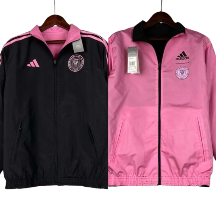 2023-2024 Inter Miami Reversible Windbreaker（black-pink）Soccer Jersey 1:1 Thai Quality