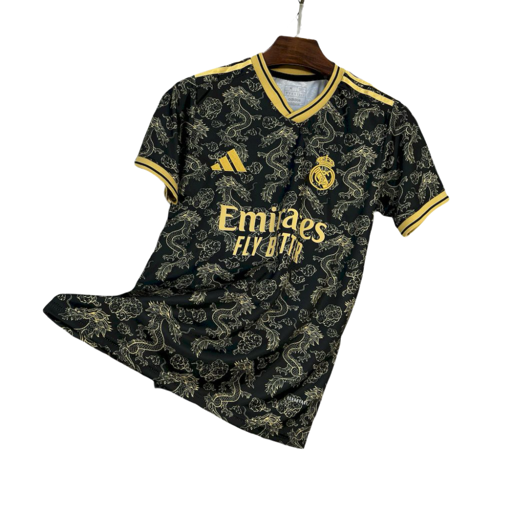 25-26 Real Madrid Gold Dragon Special Edition Jersey  Fan Version