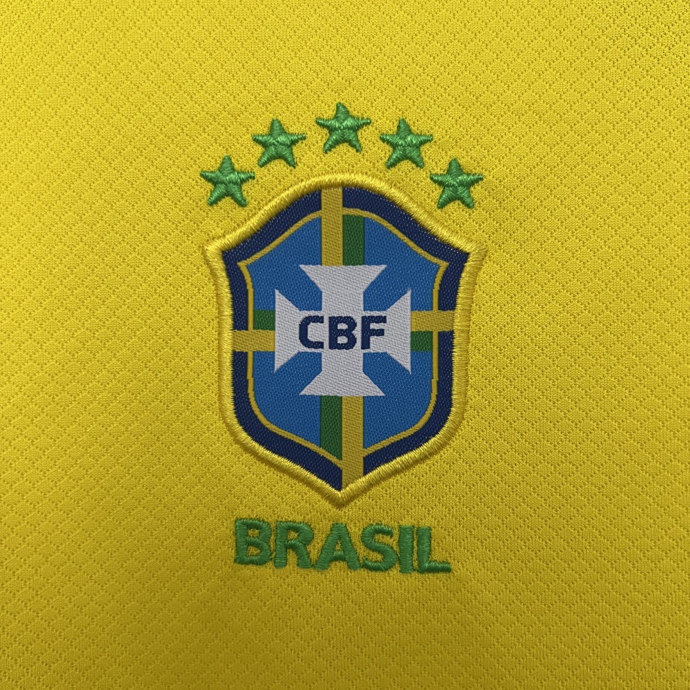 Kids Brazil Home Soccer Kits 2025
