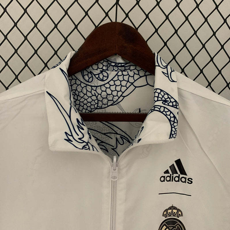 Real Madrid Double Sided Windbreaker White Jacket 2024