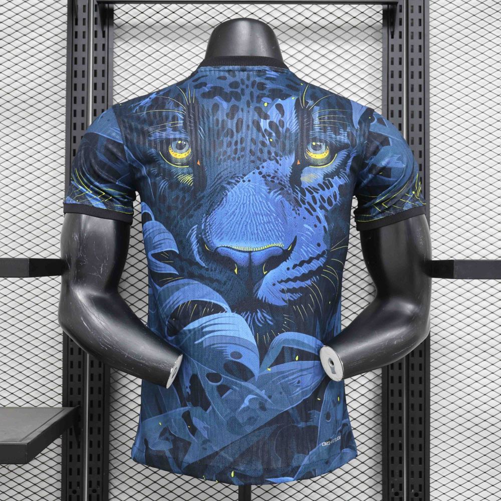 Brazil Nation 24/25 Panther Eyes Player Special Edition Blue Football Jersey