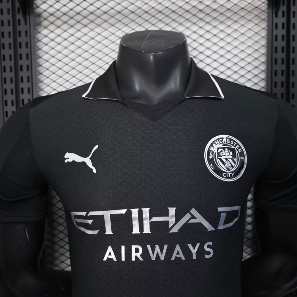 Manchester City Black 3th Away Football Shirt 2025/2026  Player Version