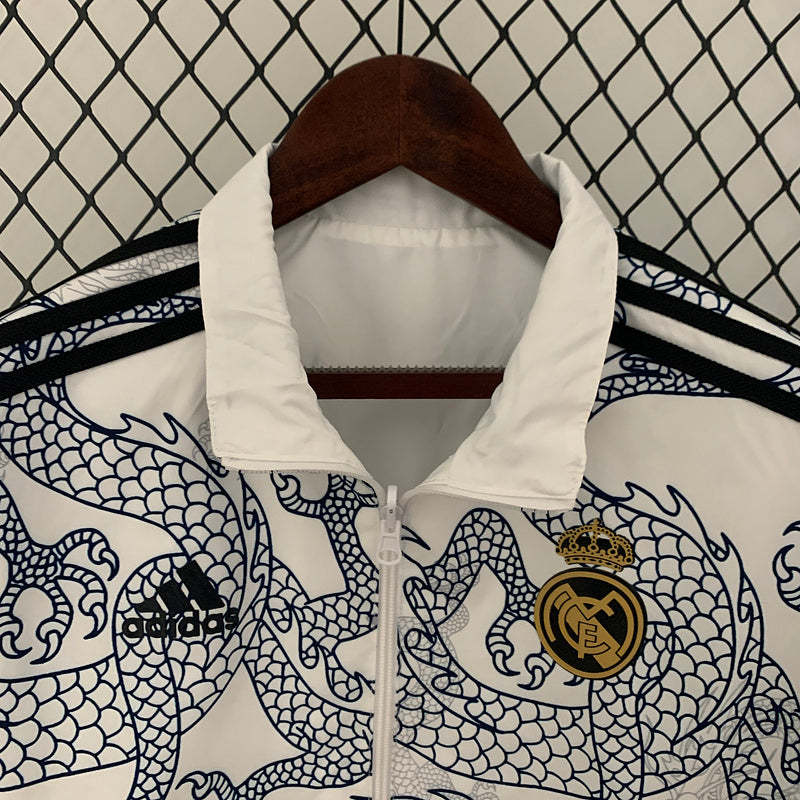 Real Madrid Double Sided Windbreaker White Jacket 2024