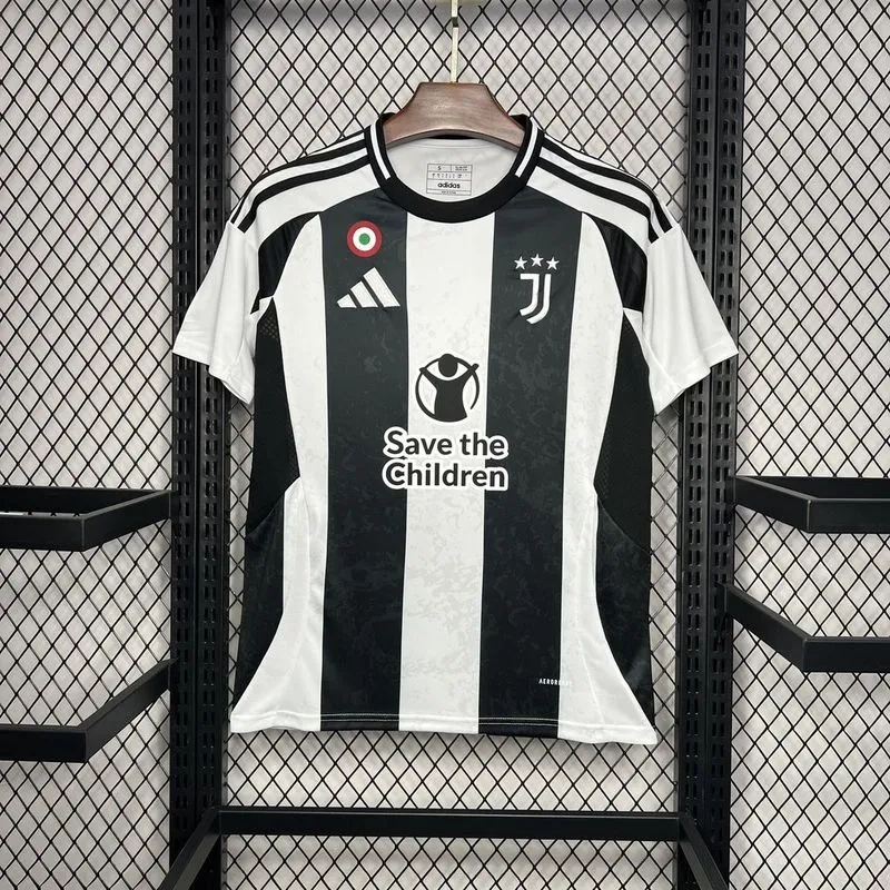 Juventus Home with Save the Children Sponsor Soccer Jersey 2024-25