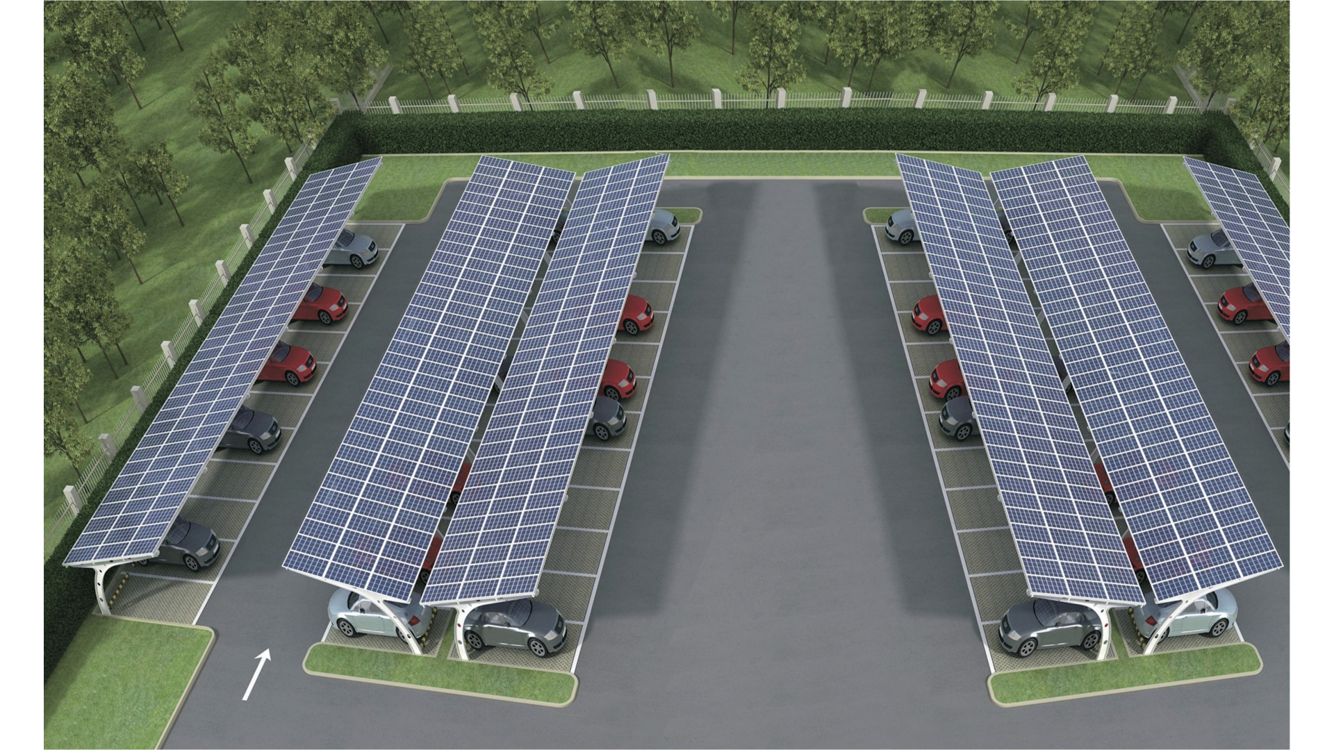 Solar carport canopy design