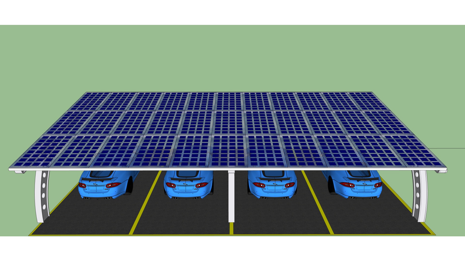 Shopping mall solar carport