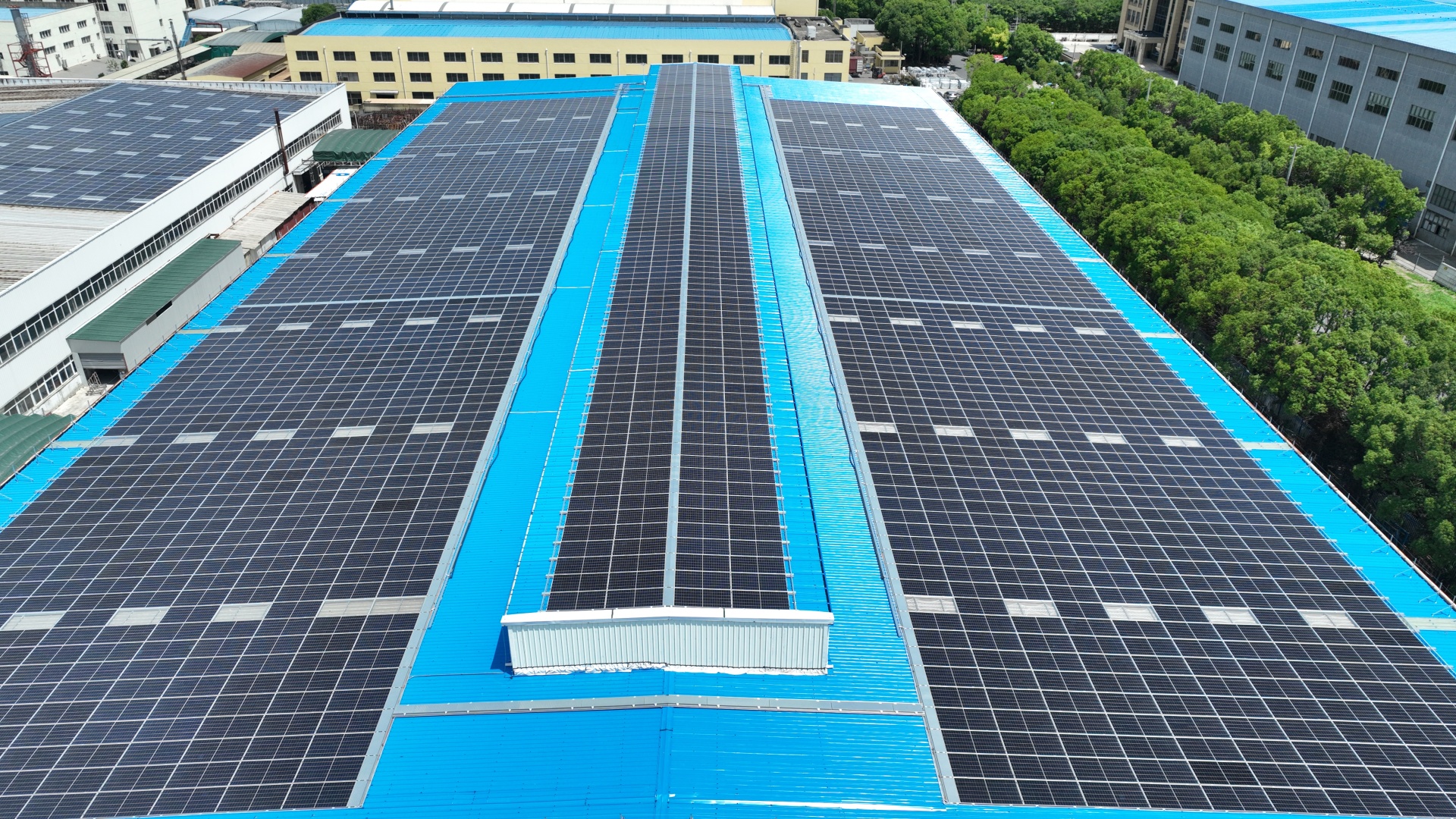 Industrial facility BIPV cladding