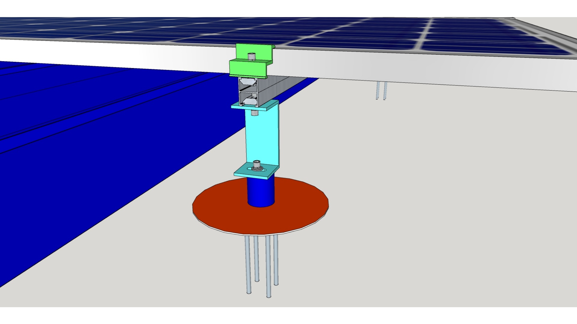 Adhered mounting system