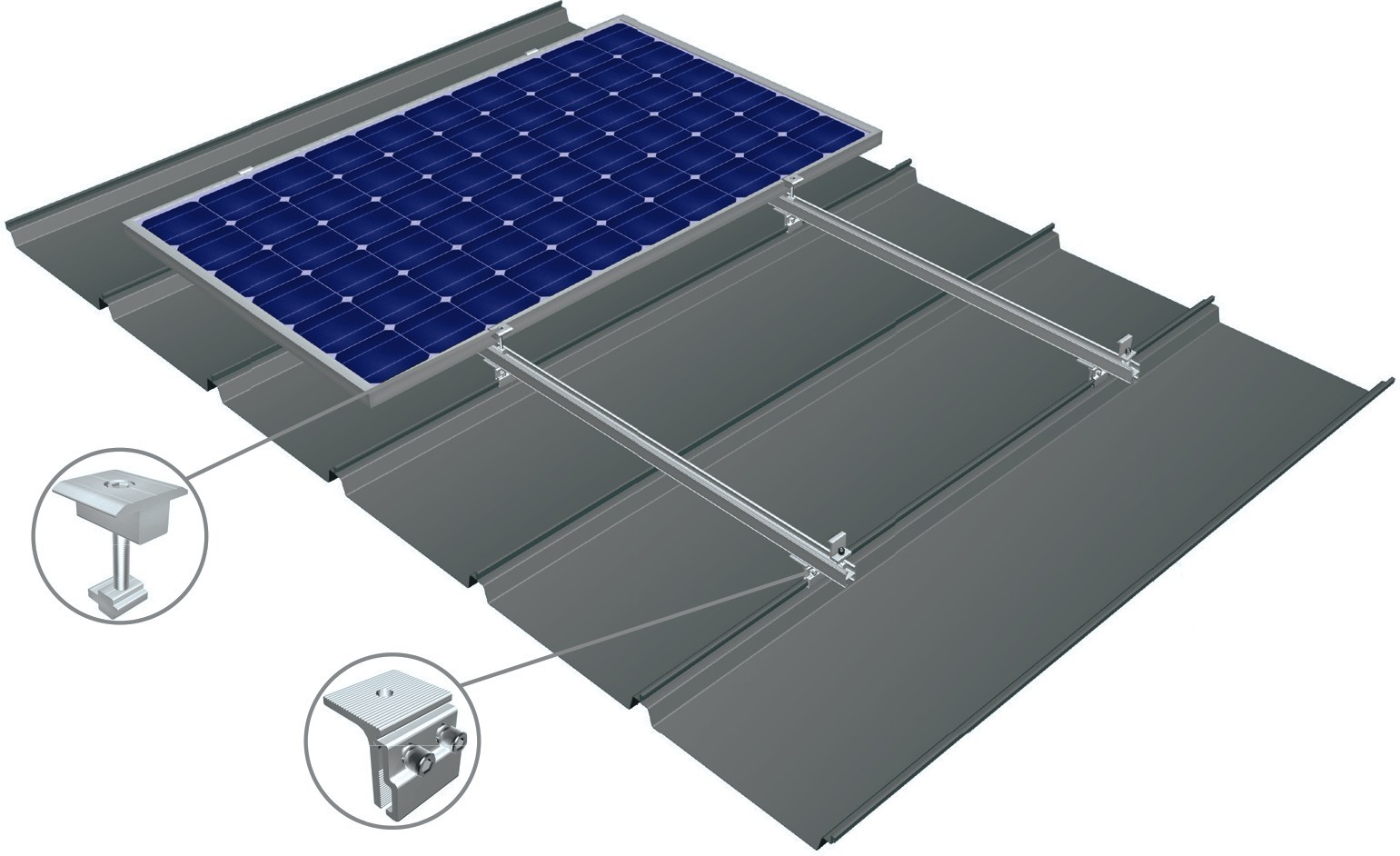 Standing Seam Color Steel Roof Solar Project