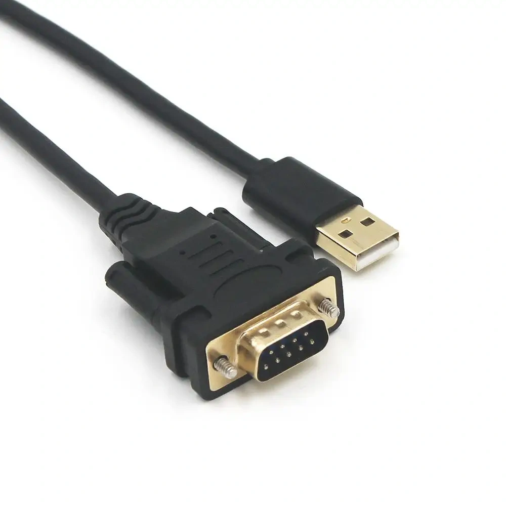 USB to RS232 DB9 Serial Cable Male Connector Converter Adapter Cable FTDI Chip Black 6ft Support Win10/8/7/XP/Android/Mac/Linux