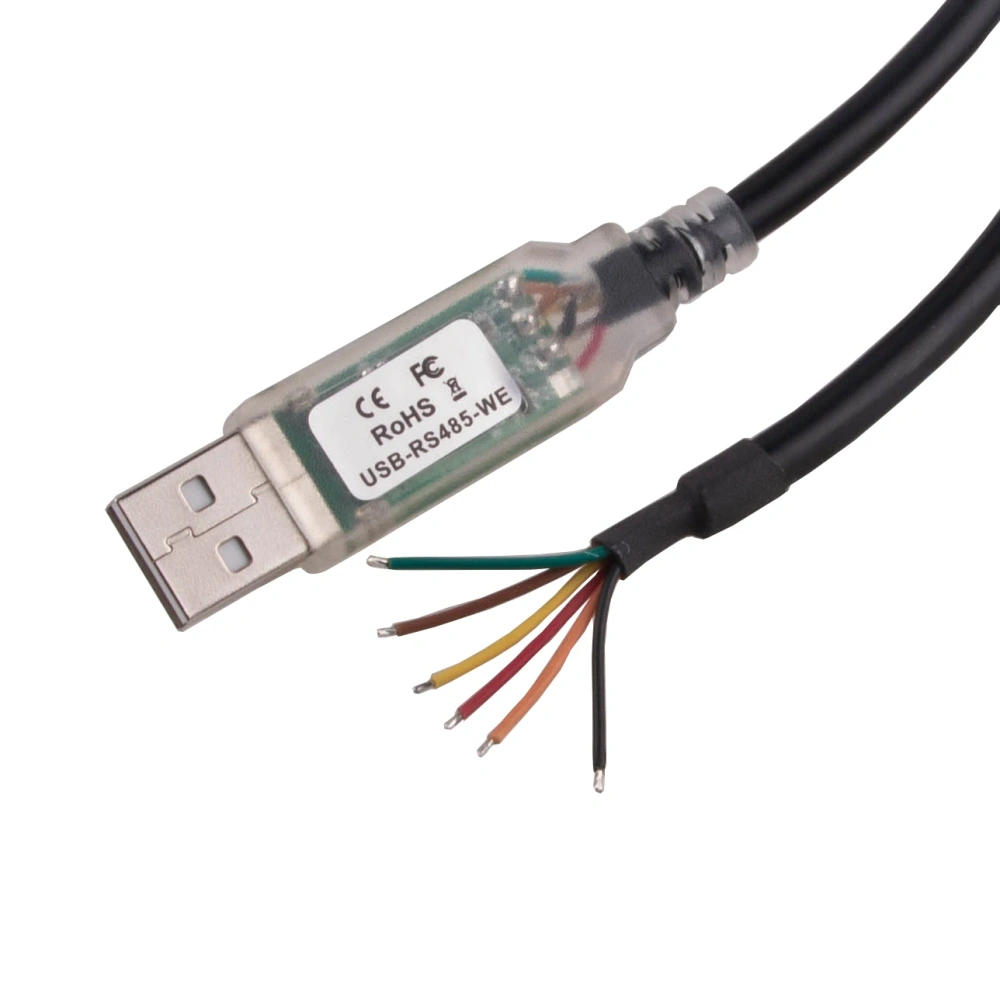 USB to RS485 Serial Port Converter Adapter Cable 6Pin Wire End FTDI Chip Supports Windows 10 8 7 XP and Mac OS