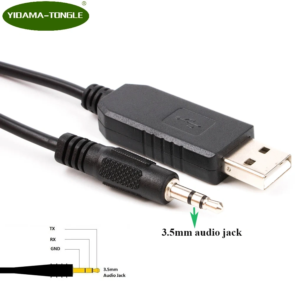 USB to TTL Serial Adapter Converter Cable FTDI Chip 5V TTL UART 6ft to 3.5mm Audio Jack Plug Stereo Cable TTL-232R-5v-AJ