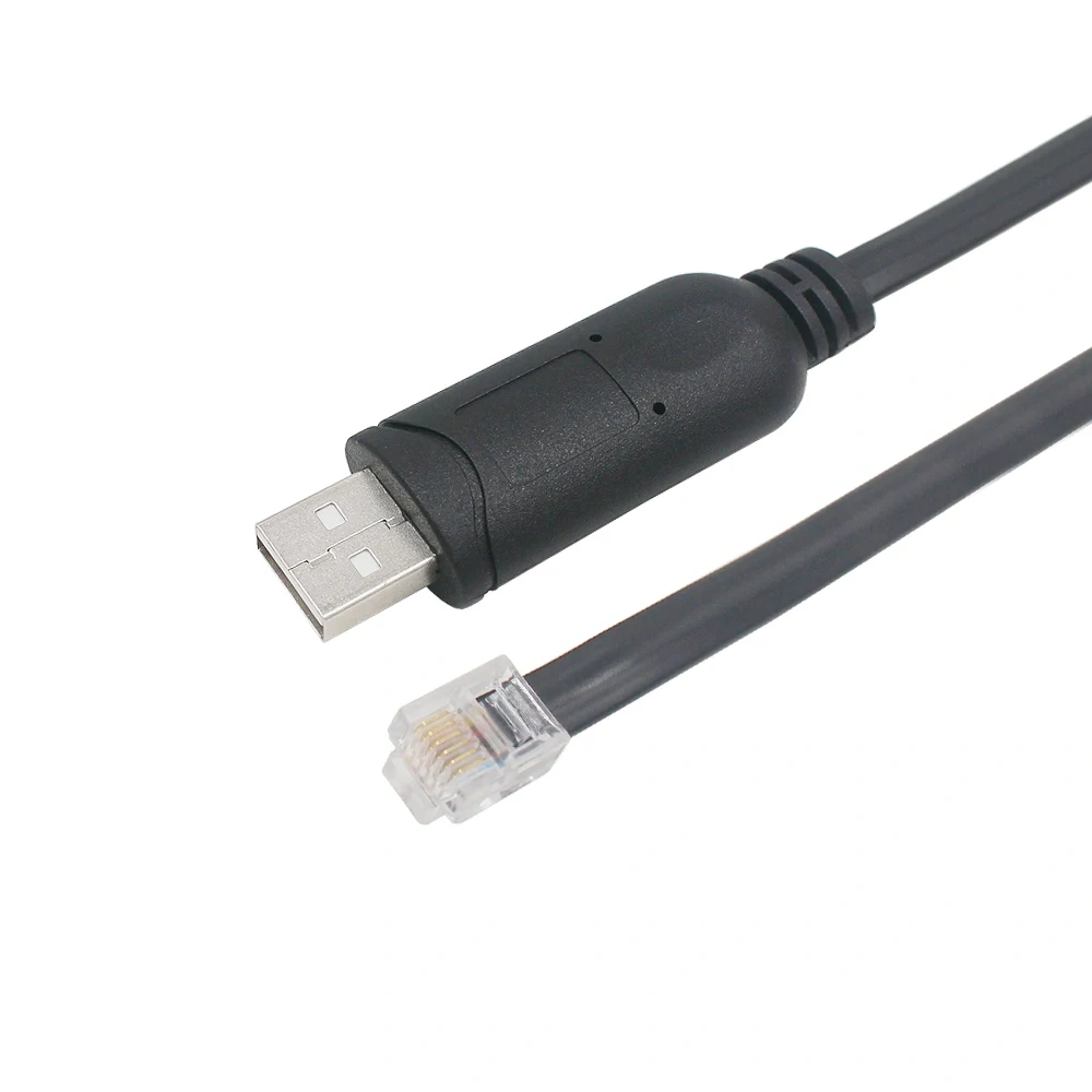 USB to RS232 RJ12 6P6C Network Serial Console Router Adapter Plug Converter Cable With FTDI Chip Support Win10
