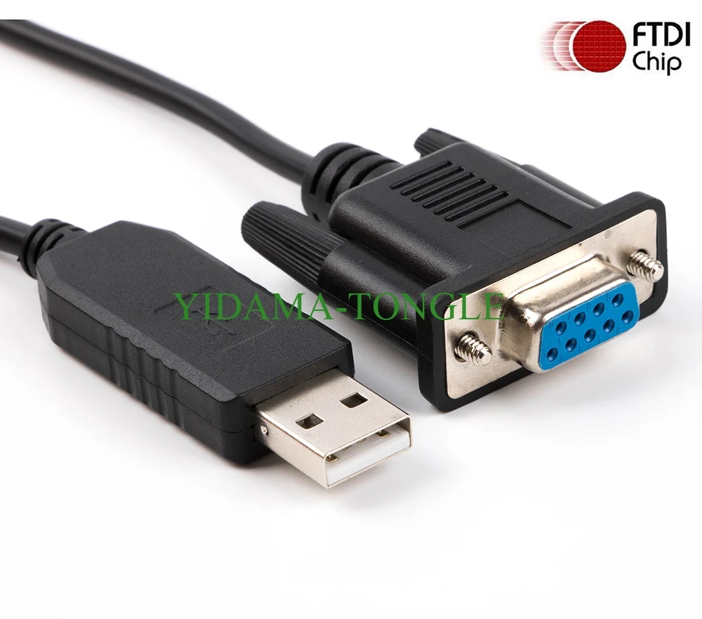 FTDI USB RS232 Serial to DB9 Female Adapter Converter Null Modem or Terminal Device Upgrade Communication Cable