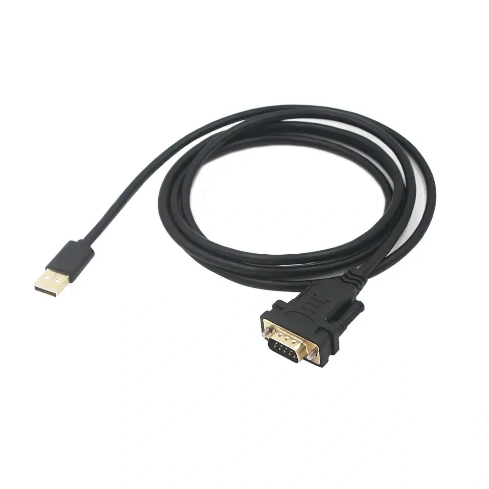 USB to RS232 DB9 Serial Cable Male Connector Converter Adapter Cable FTDI Chip Black 6ft Support Win10/8/7/XP/Android/Mac/Linux