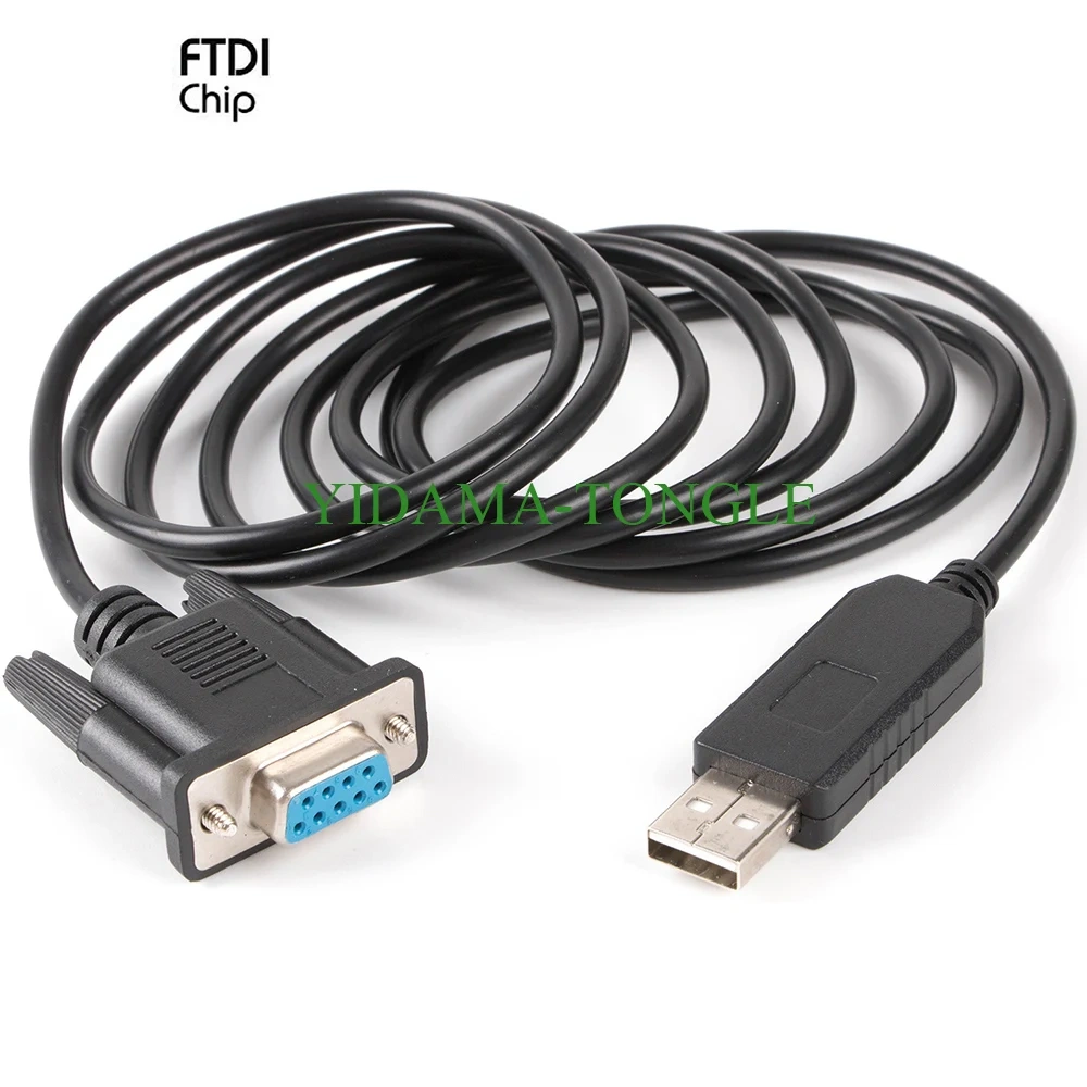 FTDI USB RS232 Serial to DB9 Female Adapter Converter Null Modem or Terminal Device Upgrade Communication Cable