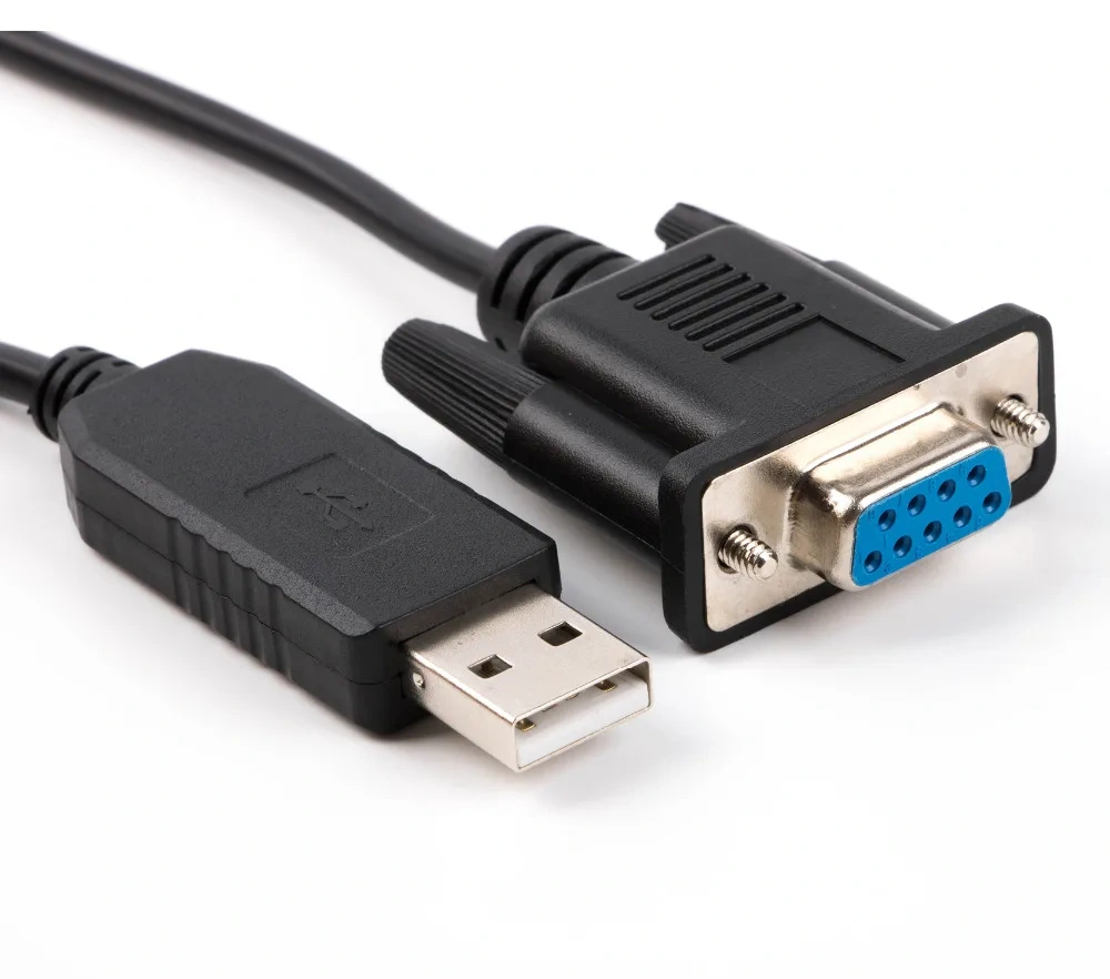 USB RS232 Serial to DB9 Female Adapter Converter CP2102 Null Modem or Terminal device Cable support win7/8/10/xp/android/mac etc