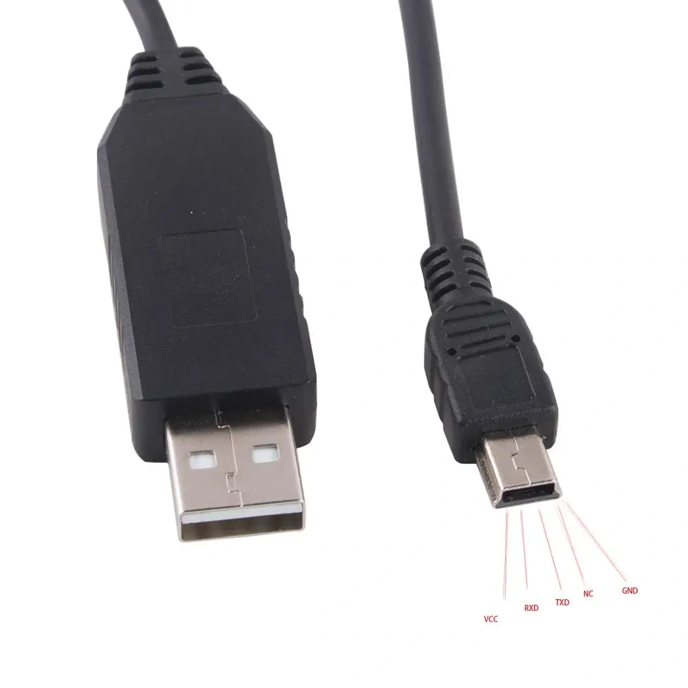 CH340G USB to Mini 5P USB 5V TTL Download Serial Upgrade Cable