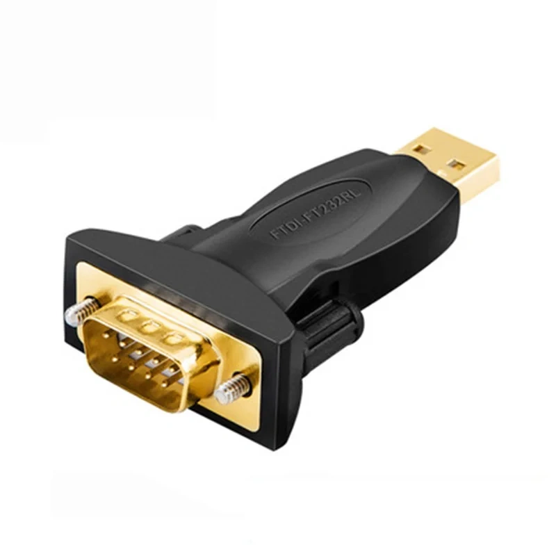 USB to DB9 Serial Adapter Gold Plated Male to Male Female RS232 FTDI PL2303 Converter Plug Adapter for Laptop Computer