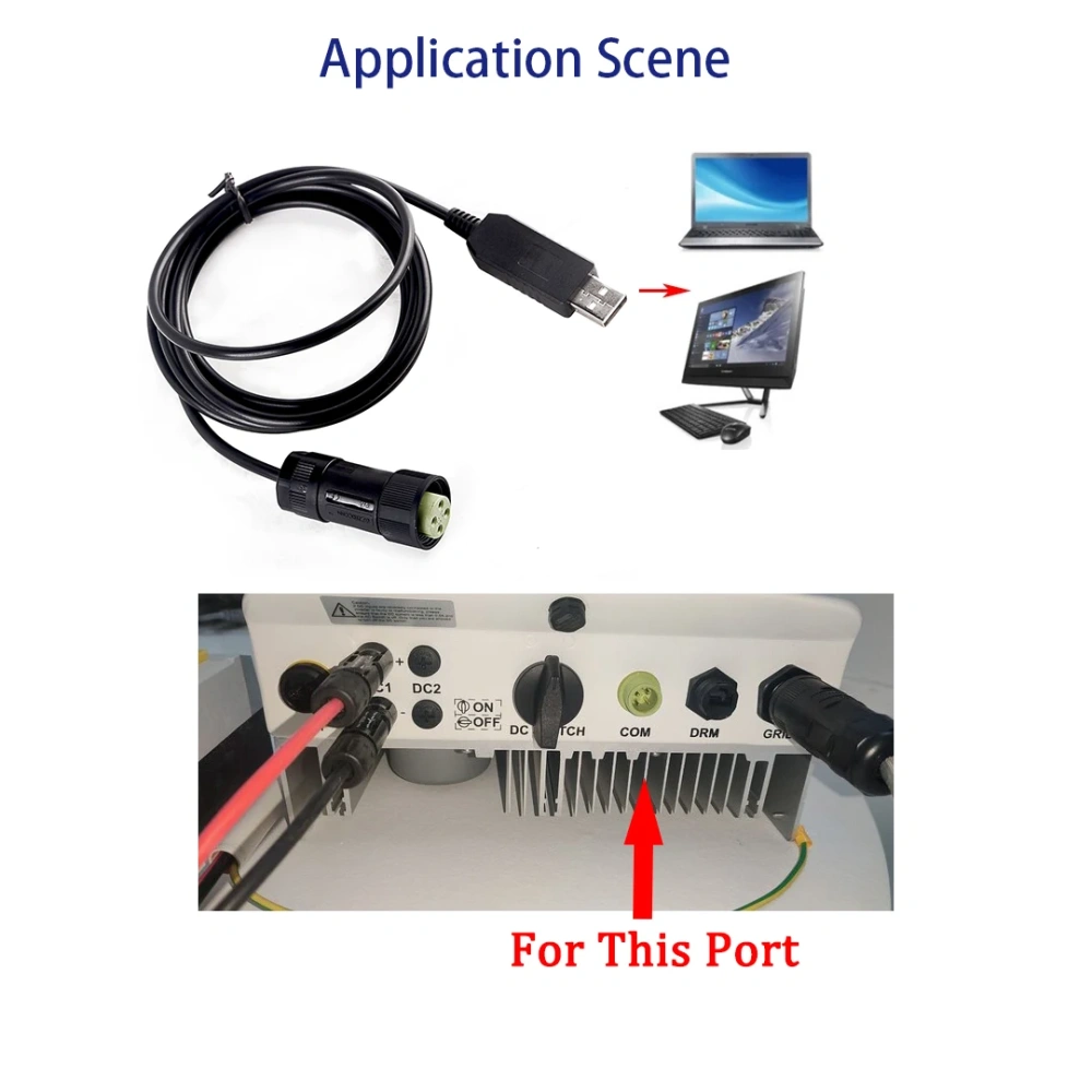 Ginlong Solar Inverter RS-485 Port Solis FTDI USB to 4Pin RS485 EC04681 Serial Converter Cable