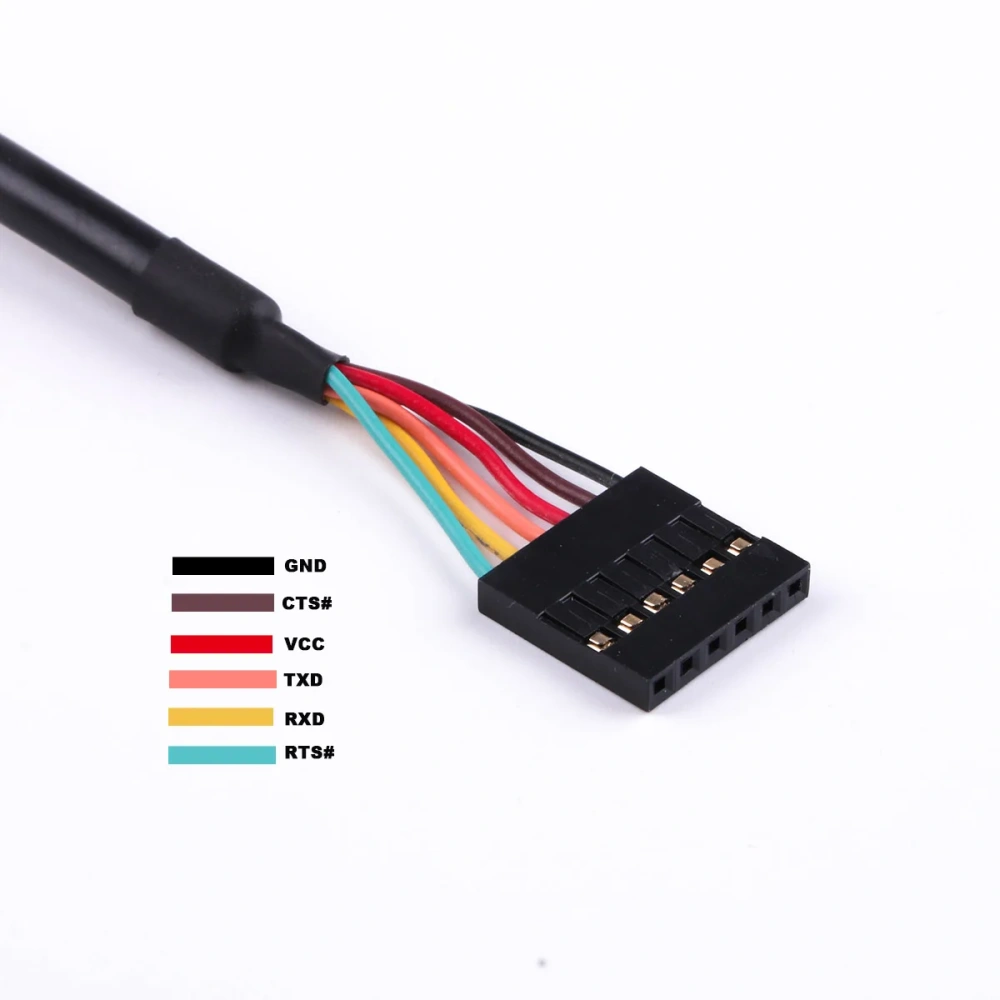 INDUSTRIAL FTDI FT232RL USB UART TTL 5V 3V3 TO 6PIN 0.1" PITCH DUPONT DOWNLOAD CABLE COMPATIBLE TTL-232R-5V TTL-232R-3V3