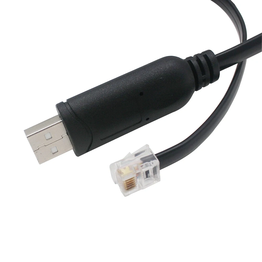 USB to RS232 RJ12 6P6C Network Serial Console Router Adapter Plug Converter Cable With FTDI Chip Support Win10
