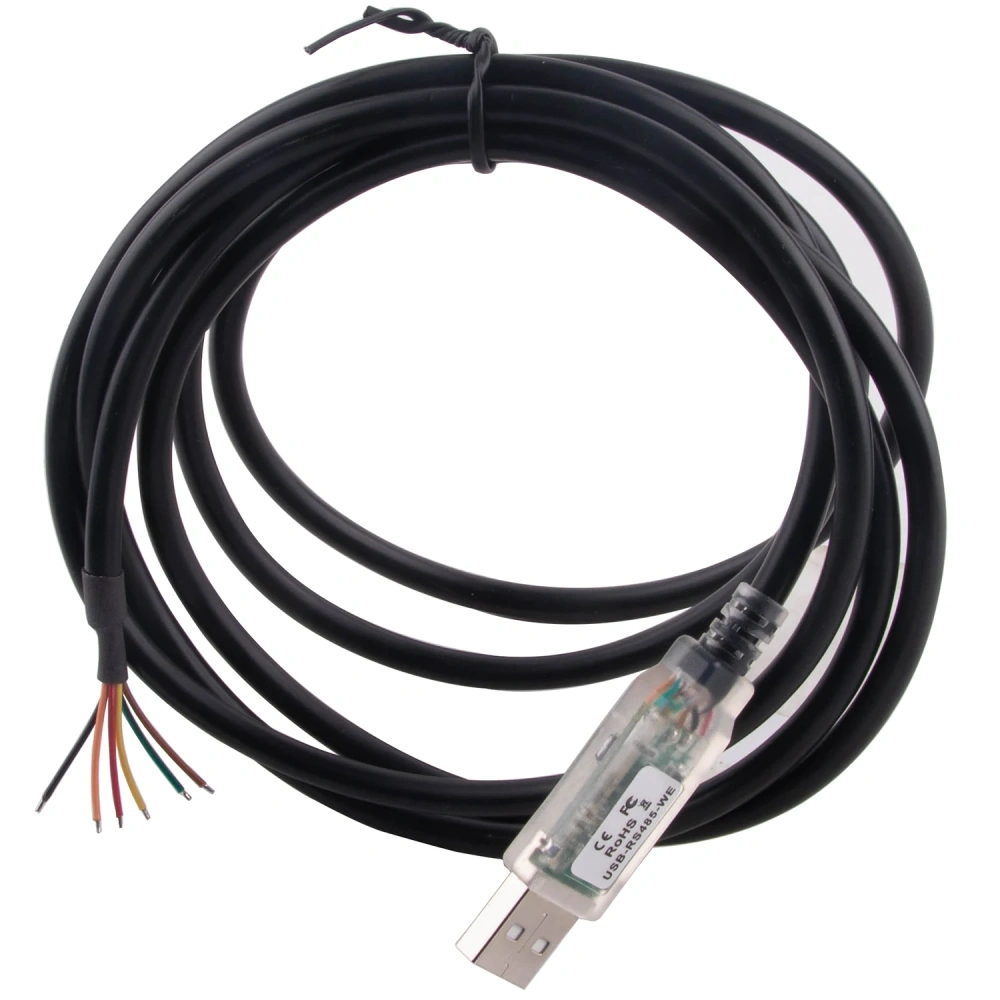 USB to RS485 Serial Port Converter Adapter Cable 6Pin Wire End FTDI Chip Supports Windows 10 8 7 XP and Mac OS