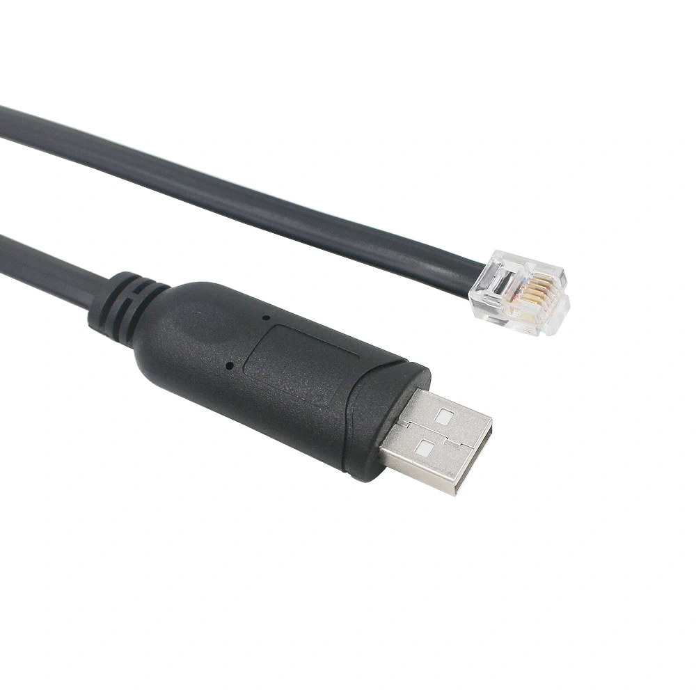 USB to RS232 RJ12 6P6C Network Serial Console Router Adapter Plug Converter Cable With FTDI Chip Support Win10