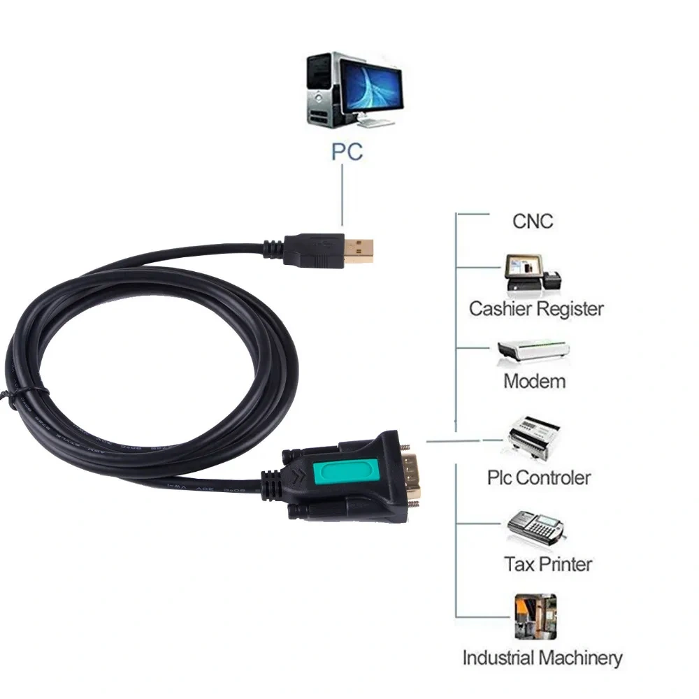 USB to RS232 COM Port Serial PDA 9 DB9 Pin Cable Adapter Prolific pl2303 FTDI for Windows 10 7 8.1 XP Vista Mac OS USB RS232 COM