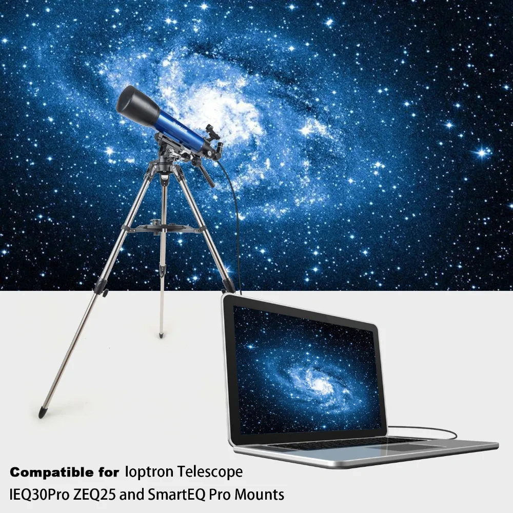 FTDI USB RS232 4P4C RJ9 Adapter Serial Converter 6FT 16.4FT Ioptron Telescope Cable for IEQ30pro ZEQ25 CEM60 Smarteq Pro