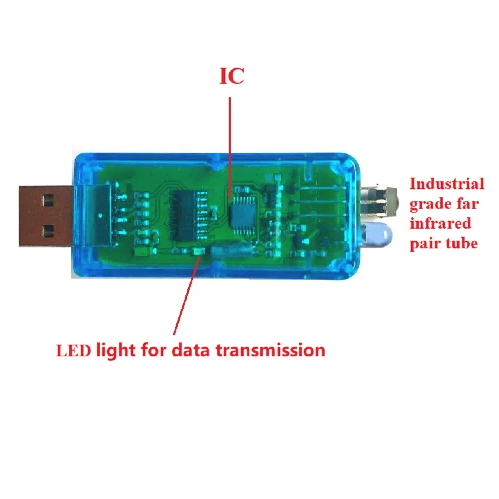 USB to Far Infrared IRDA Meter Reading Adapter, Smart Home Industrial Control Test and Debugging, 38kHz Carrier Converter