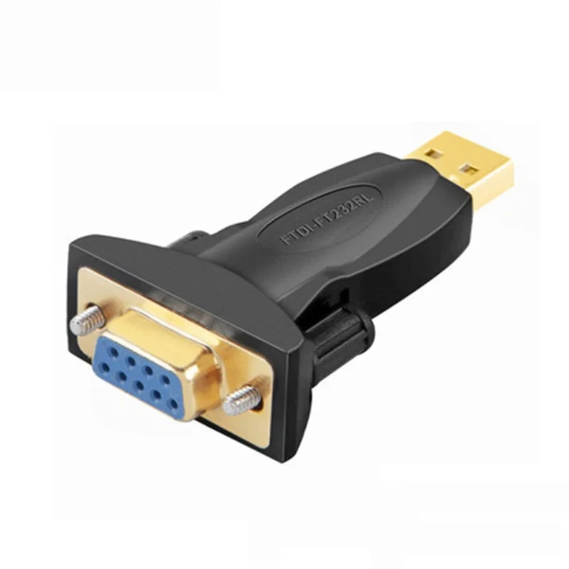 USB to DB9 Serial Adapter Gold Plated Male to Male Female RS232 FTDI PL2303 Converter Plug Adapter for Laptop Computer