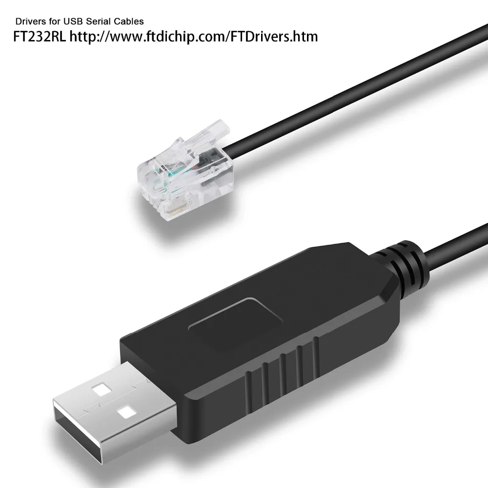 FTDI USB RS232 4P4C RJ9 Adapter Serial Converter 6FT 16.4FT Ioptron Telescope Cable for IEQ30pro ZEQ25 CEM60 Smarteq Pro