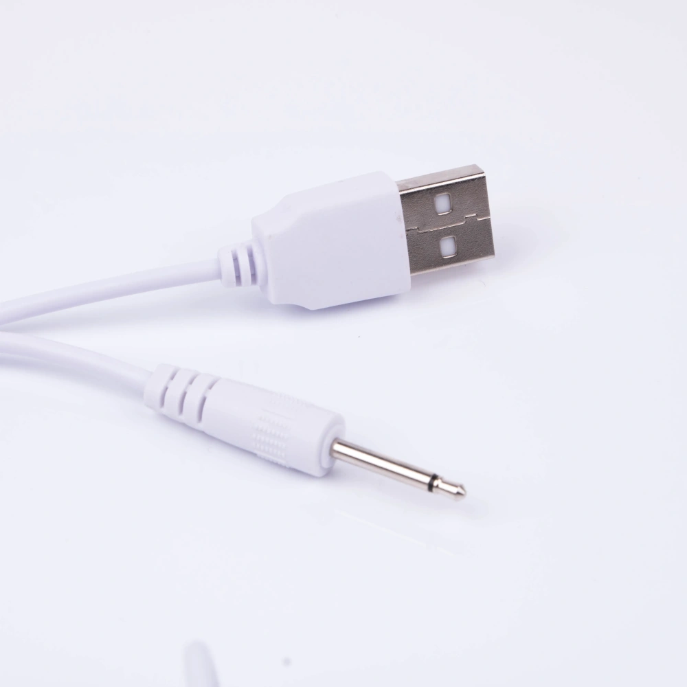 USB to DC 2.5mm Audio Jack Adapter Cable DC Power 2 Pole 18mm Long jack Cord White Charging cable 100cm