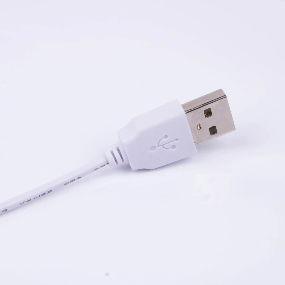 USB to DC 2.5mm Audio Jack Adapter Cable DC Power 2 Pole 18mm Long jack Cord White Charging cable 100cm
