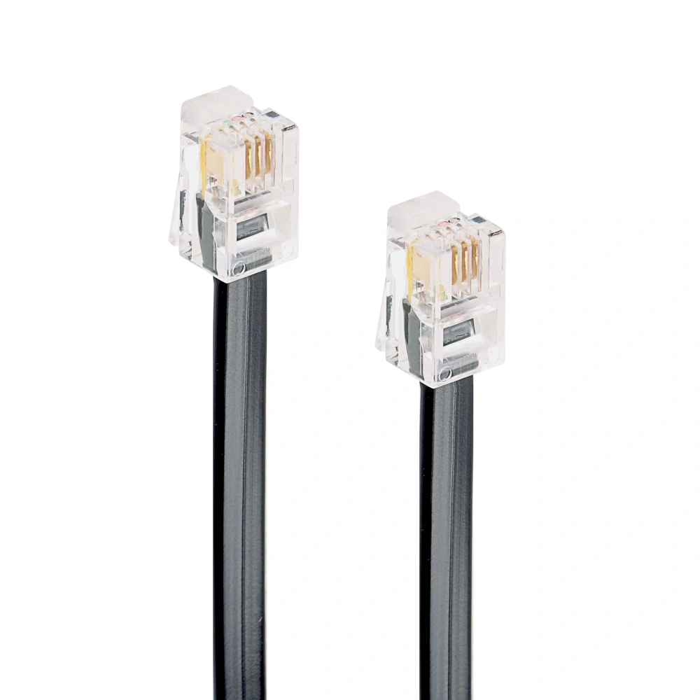 RJ9 to RJ9 Connector Telephone Cable Male  M-M 4p4c Adapter Modular Handset Voice Extension Data Cable