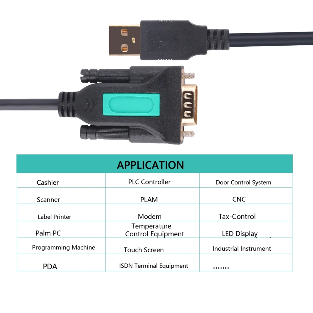 USB to RS232 Serial Cable FTDI  PDA Standard  DB9 Male  9 Pin 9P Adapter