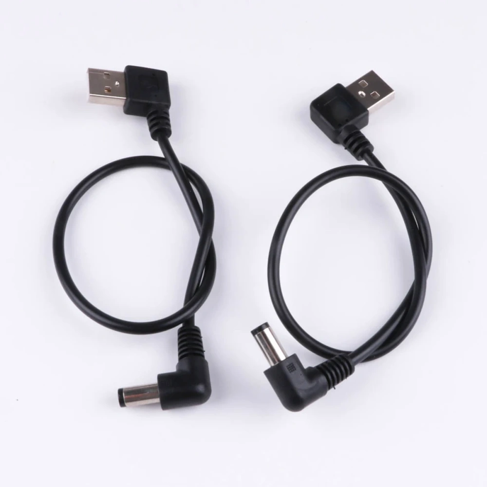 Angled USB 2.0 to 5.5/2.1mm Plug 5V DC Power Barrel Jack Cable