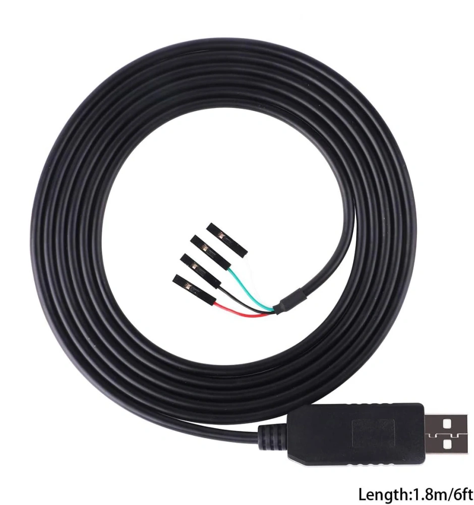 USB Serial Cable RS232  Converter  2.54 mm Dupont Terminal  4 Pins PL2303 4P Adapter  1.8M