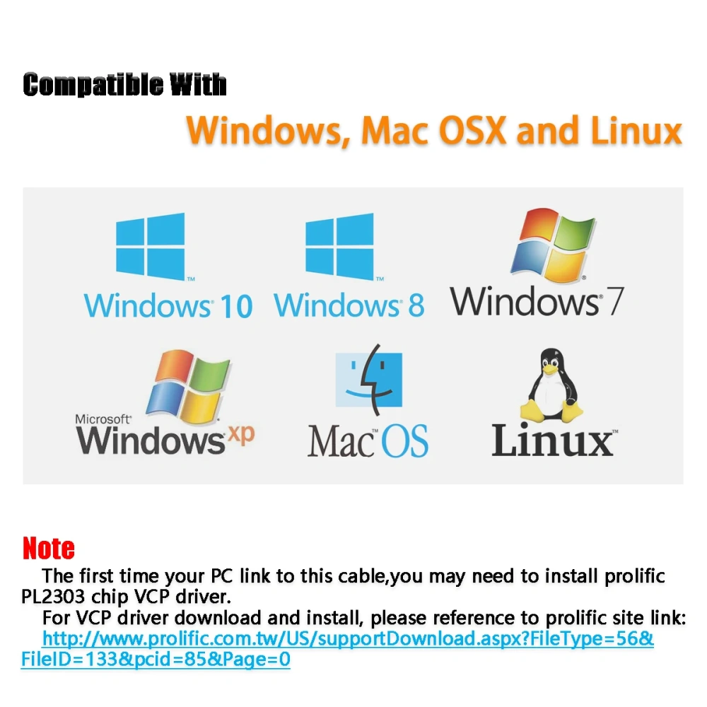 USB Serial Cable RS232  Converter  2.54 mm Dupont Terminal  4 Pins PL2303 4P Adapter  1.8M
