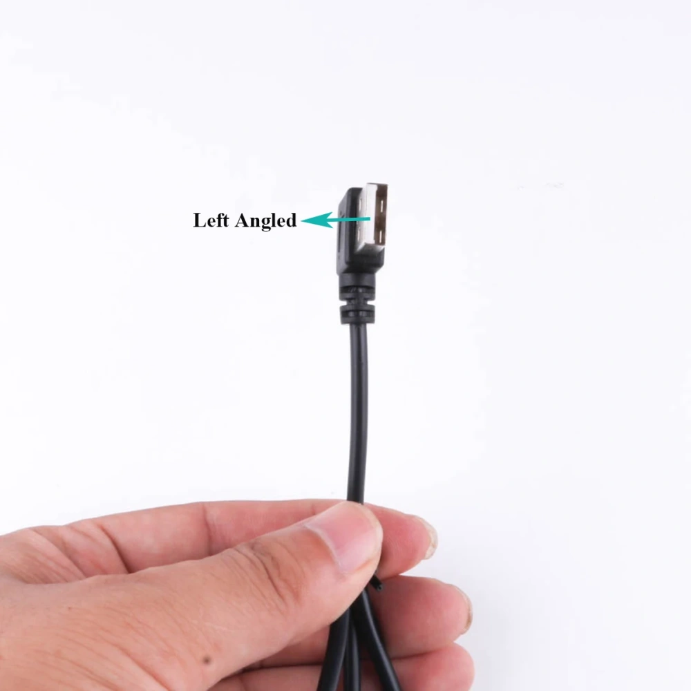 Angled USB 2.0 to 5.5/2.1mm Plug 5V DC Power Barrel Jack Cable
