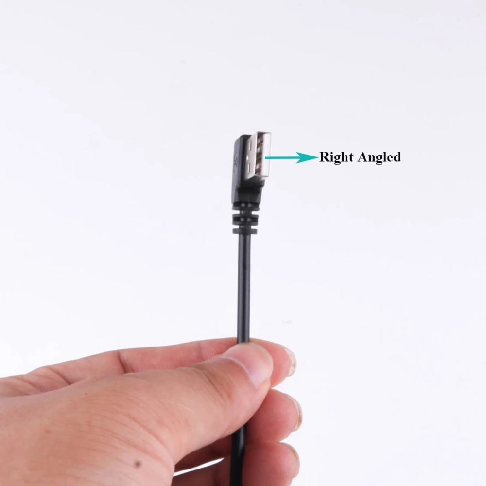 Angled USB 2.0 to 5.5/2.1mm Plug 5V DC Power Barrel Jack Cable