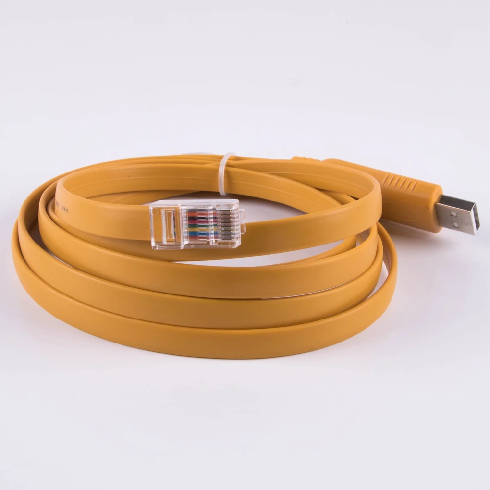 USB to RJ45 Console Cable RS232 Serial Adapter for Router RJ 45 8P8C Converter USB Control Cables 1.5M 3M 5M Yellow