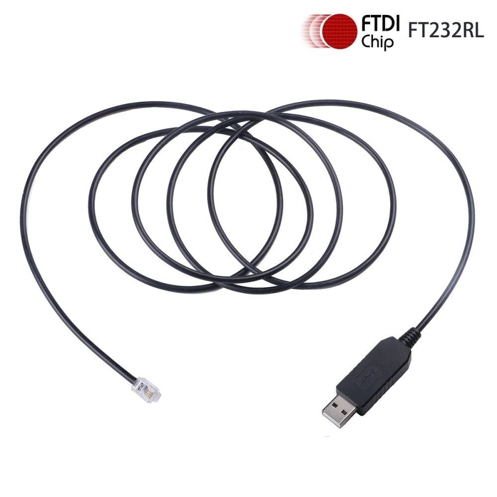 Ioptron Telescope iEQ30 Pro, Smart EQPro, ZEQ25GT, ZEQ25, CEM60, CEM25p USB to RJ9 4P4C RS232 Serial Computerize HC to PC Cable