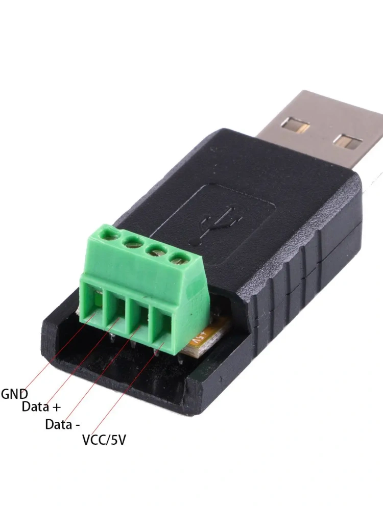 FTDI USB to RS485 Serial Converter Adapter With Data A B GND VCC Pinout Assignment 4Pin 2.54mm Terminal Block