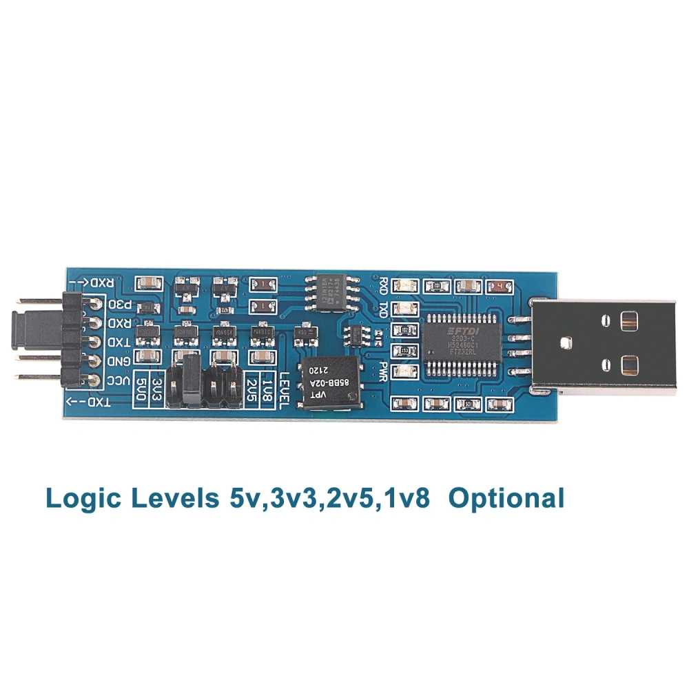 USB Serial Adapter 1.8V 2.5V 3.3V 5V TTL is Board  FTDI 2.54mm Terminal  Isolator  UART Converter  Supported Win 10 Mac OS
